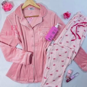 طقم بيجاما نسائي شتوي مخملي